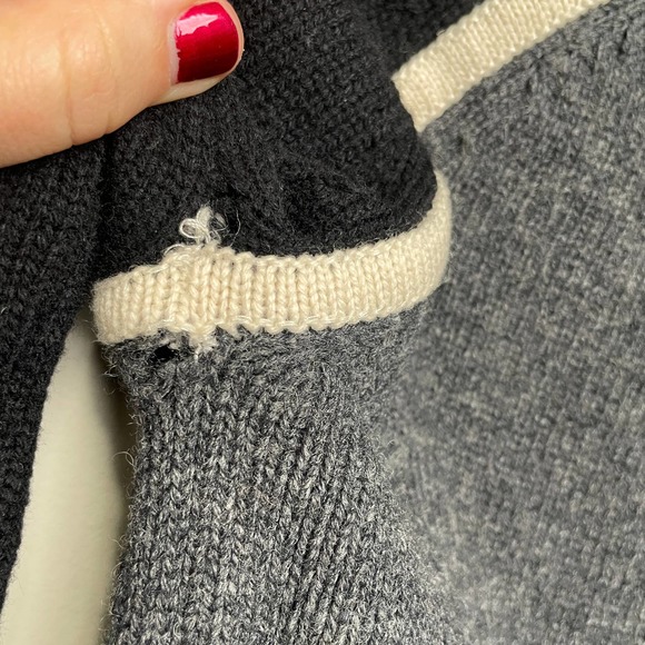 Helly Hanson Color Block Knit Sweater Half Zip Hoodie Embroidered Logo Black XS - Picture 10 of 10